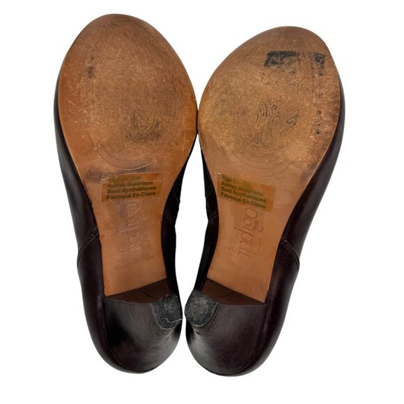 Indigo Retro Vibes Buttery Soft Brown Leather Shootie/Bootie Heels Women's SZ 5 - Picture 8 of 10